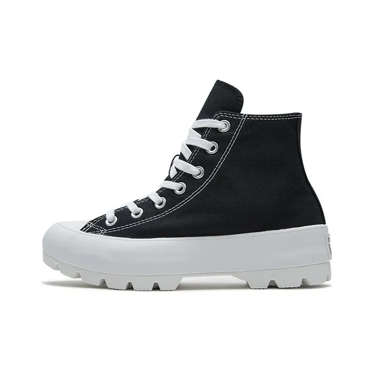 Конверс Lugged Chuck Taylor All Star Устойчивые к истиранию высокие кеды Женские Черно-белые