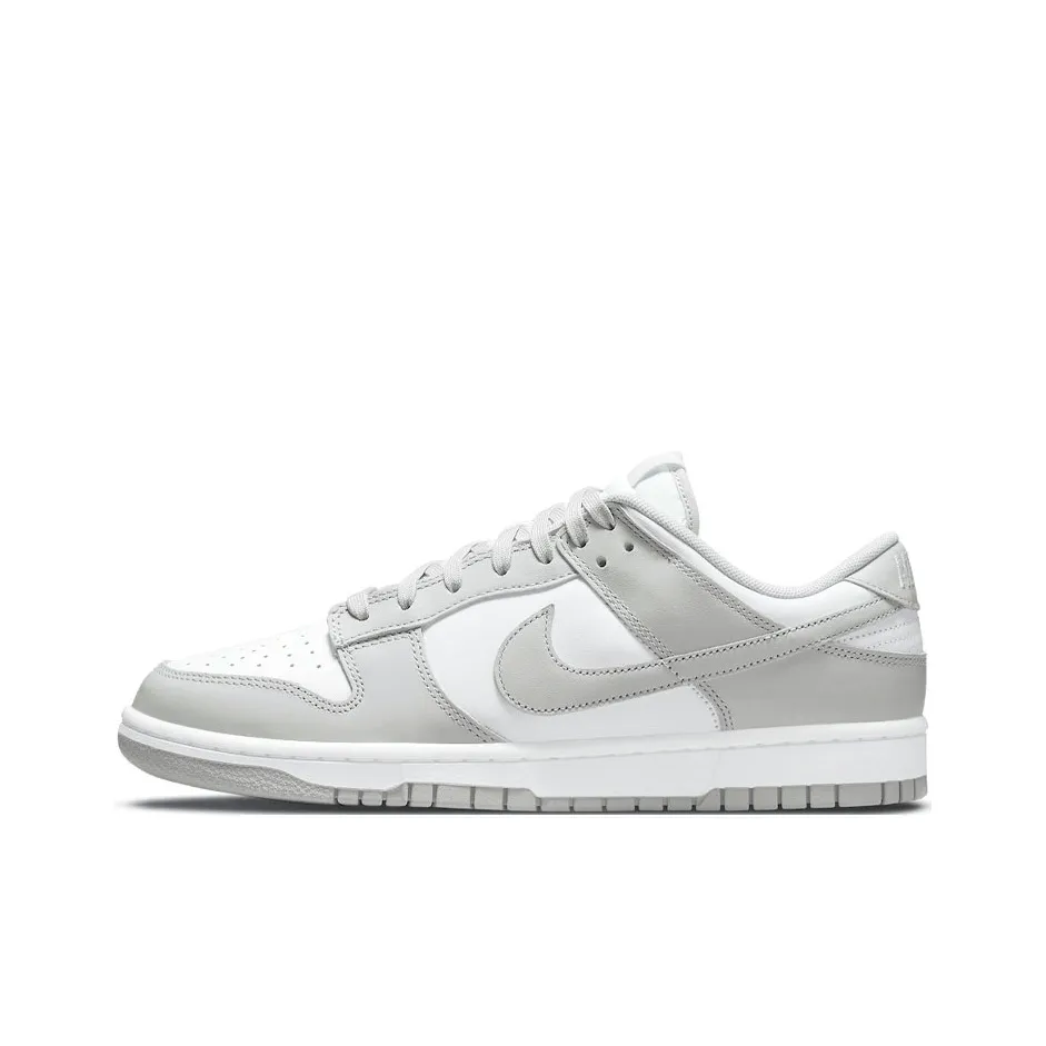 Nike Dunk Retro 'GREY Fog' Устойчивые к истиранию Низкие Кроссовки для скейтбординга Мужские Серый Белый