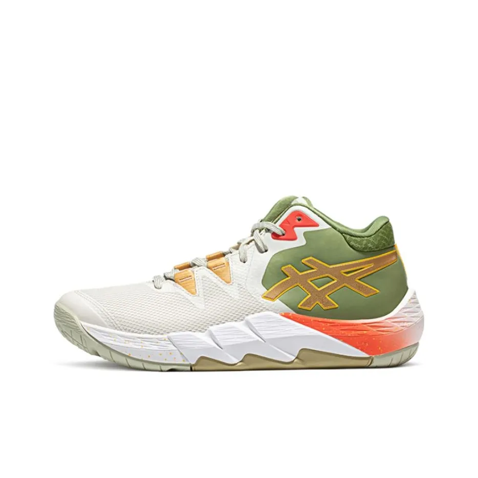 Asics Unpre Ars 2 High Топ Баскетбольные кроссовки Унисекс Бежево-зеленый