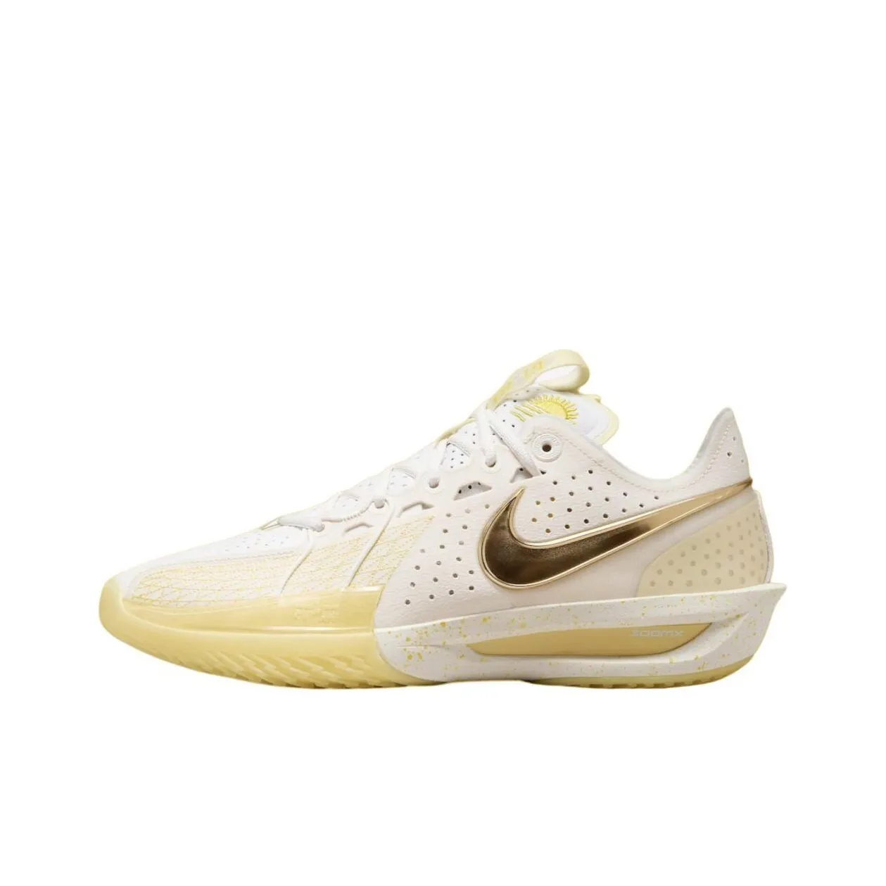 Nike Air Zoom G.T. Cut 3 Basketball Shoes Men Low-Top White Gold