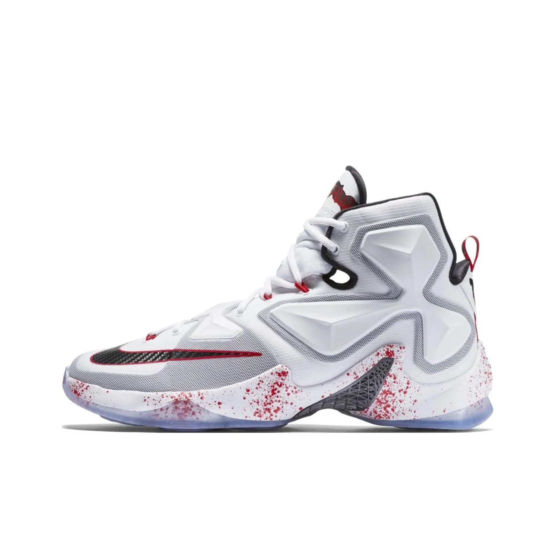 Nike Lebron 13 Basketball Shoes Men High Top White/Black/University Red