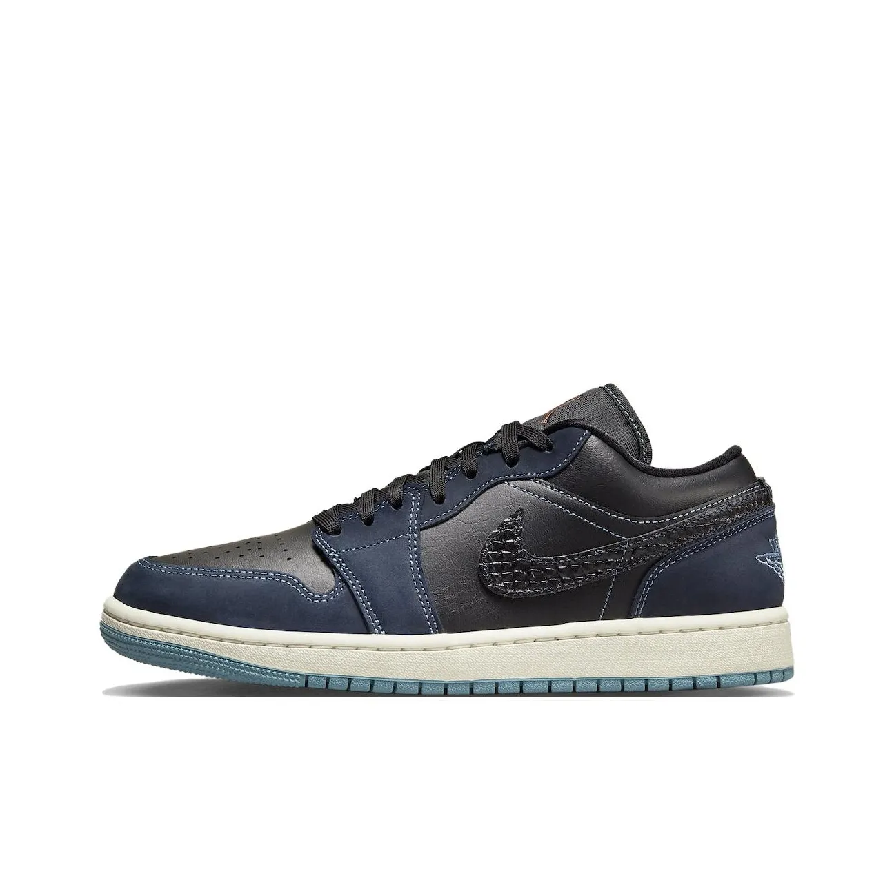 Jordan Air Jordan 1 Low 'Midnight Blue' Противоскользящие Износостойкие Низкие Топы Винтажные Баскетбольные Кроссовки
