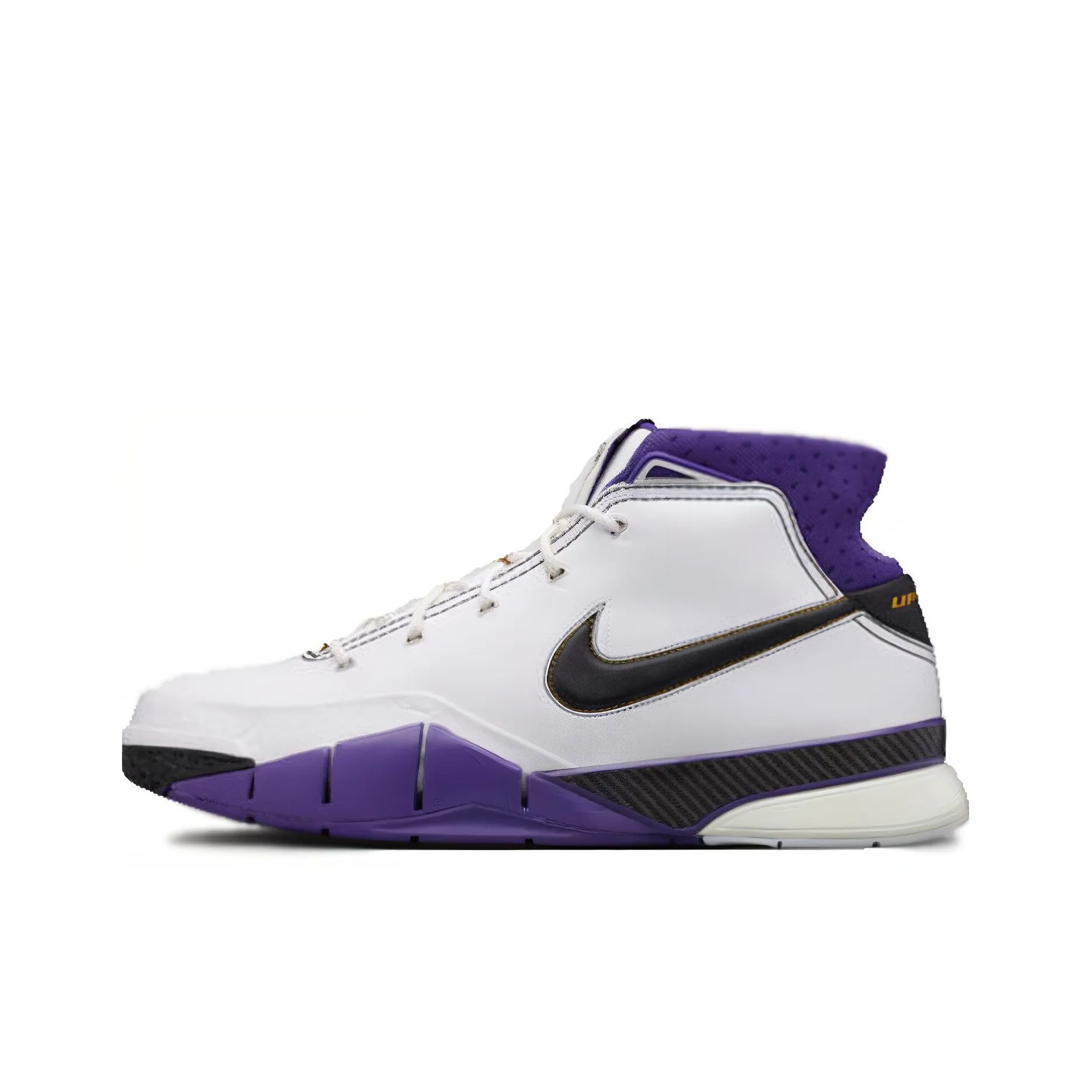 Nike Zoom Kobe 1 Vintage Basketball Shoes Men Mid Top Black/White/Purple