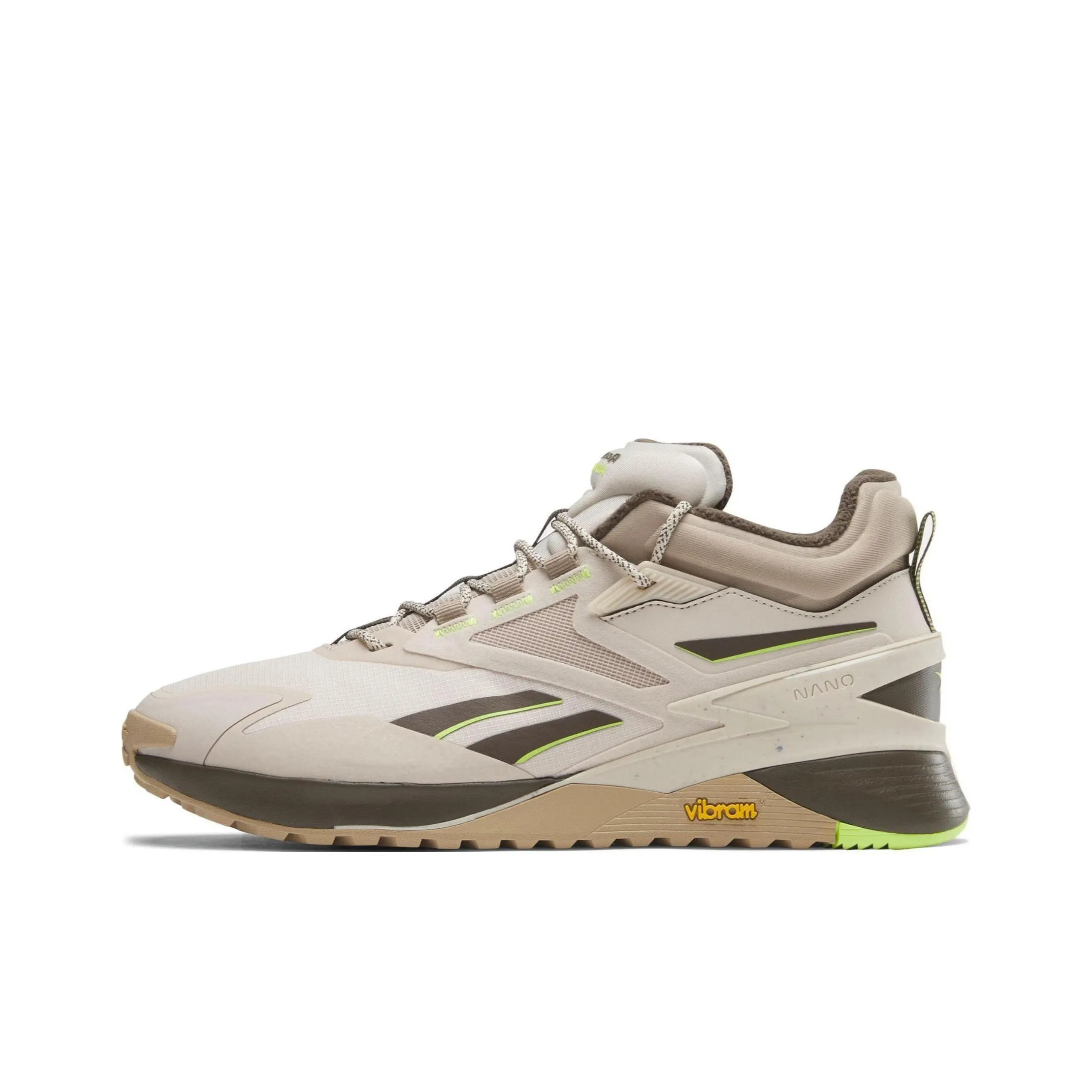 REEBOK Nano X3 Adventur Поддержка Низкие Кроссовки для тренировок Унисекс Бежевый Зеленый