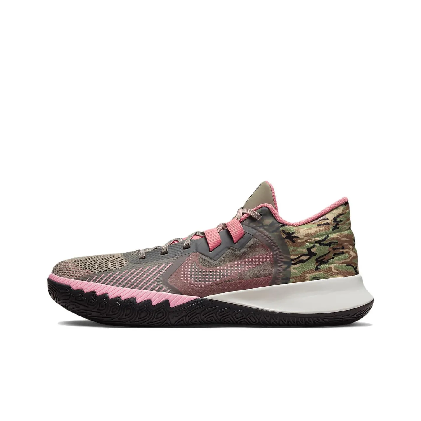 Nike Flytrap 5 Basketball Shoes Men Low Top Moon Calcite Gray/Sail White/Gaze Pink/Medium Soft Pink
