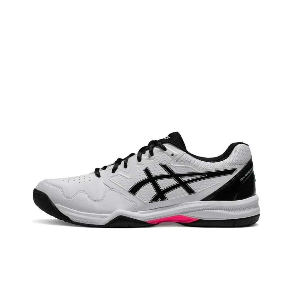 Asics Gel Dedicate 7 Удобные Амортизирующие Дышащие Низкие Кроссовки для Тениса Мужские Белые Черные