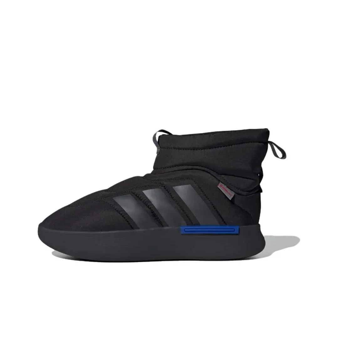 Adidas Adipuff Термические Устойчивые к истиранию Против скольжения Короткие Снежные ботинки Унисекс Черные