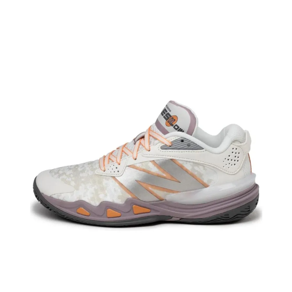 New Balance Basketball Shoes Unisex Low Top Gray White