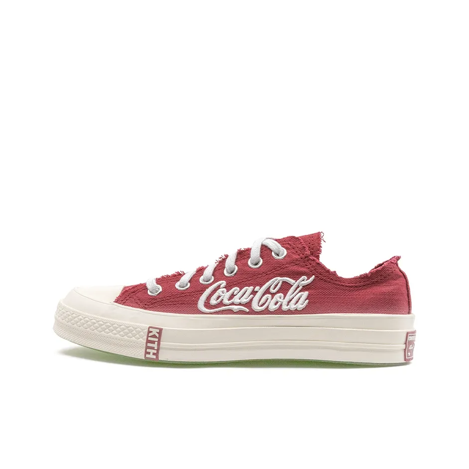 Kith X Coca Cola x Converse Chuck TAYLOR All Star 70 Chuck Taylor All Star Low Топ Кеды Унисекс Красный Бежевый