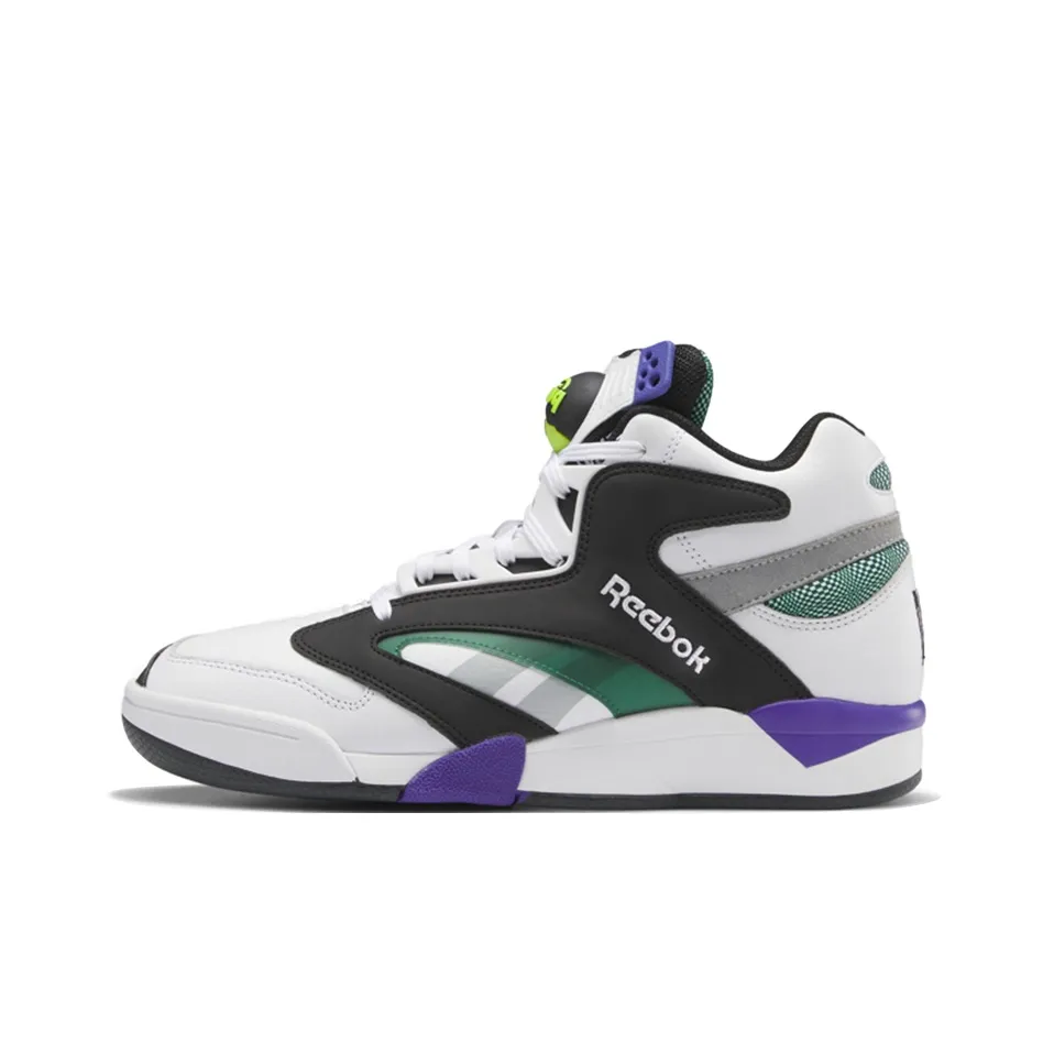 Reebok Vintage Basketball Shoes Unisex Mid Top White/Black/Green