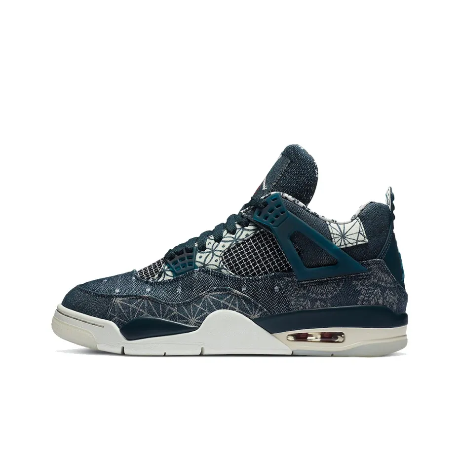 Jordan Air Jordan 4 Retro SE 'Deep Ocean' MID Топ Винтажные Баскетбольные Кроссовки Унисекс Синий Белый