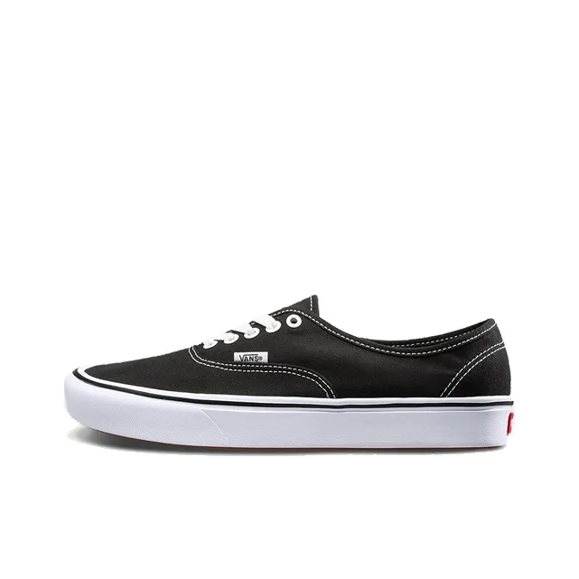 Vans Authentic Comfycush Устойчивые к истиранию Низкие Кеды Унисекс Черный Белый