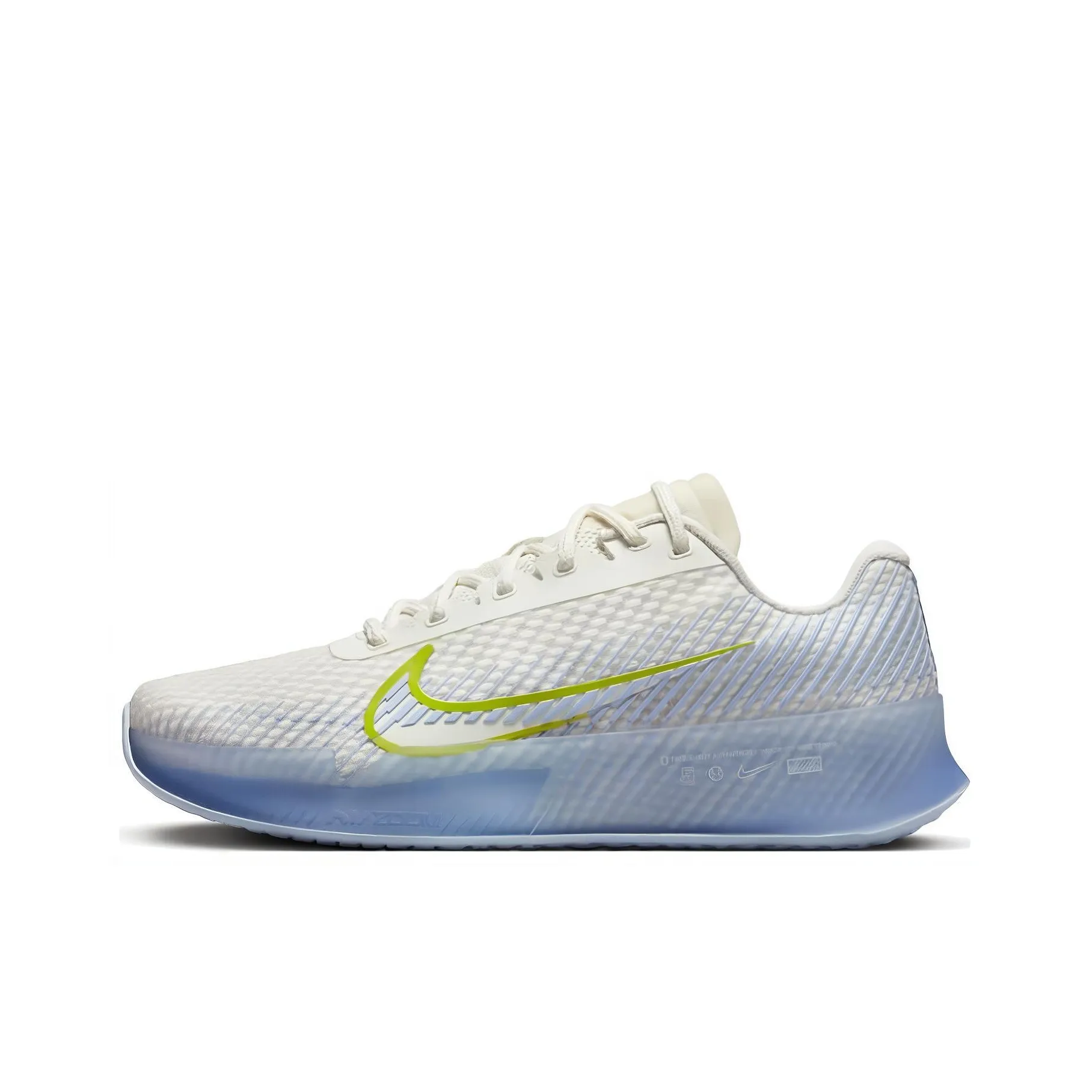 Nike Air ZOOM VAPOR 11 Ткань Устойчивая к Износу Низкие Кроссовки для Тениса Женские Белые Синие