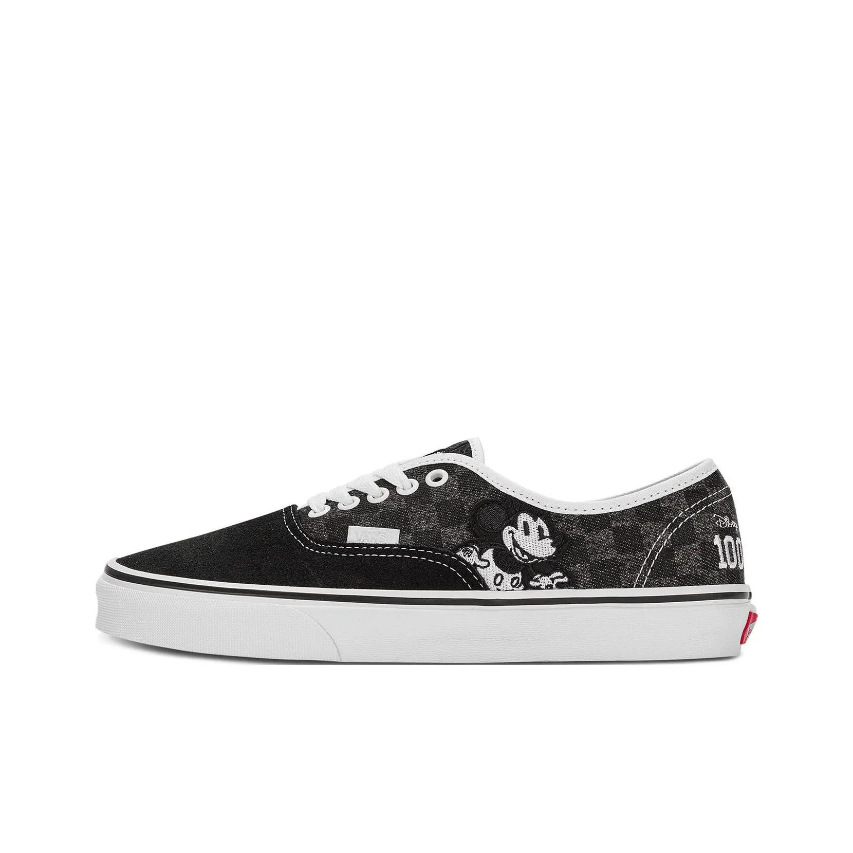Disney x Vans Authentic Series Устойчивые к истиранию Термостойкие Низкие Кеды Унисекс Черный Белый