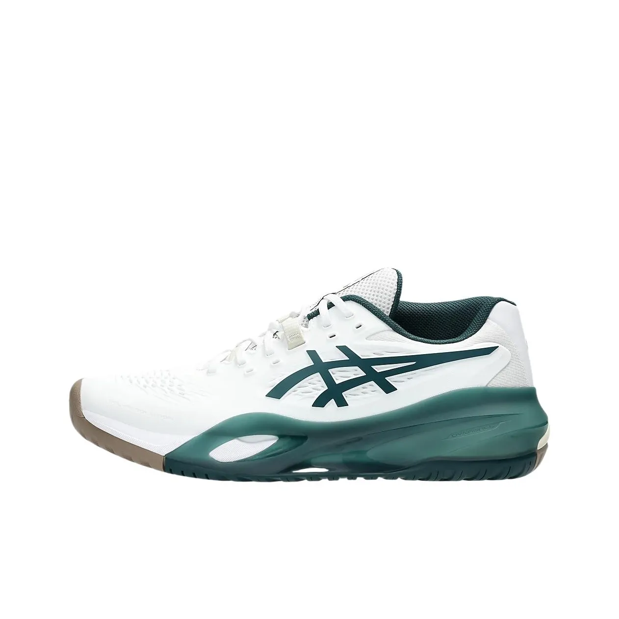 Asics Gel Resolution X Модный Износостойкий Низкий Топ Теннисные Кроссовки для Мужчин Белый Зеленый