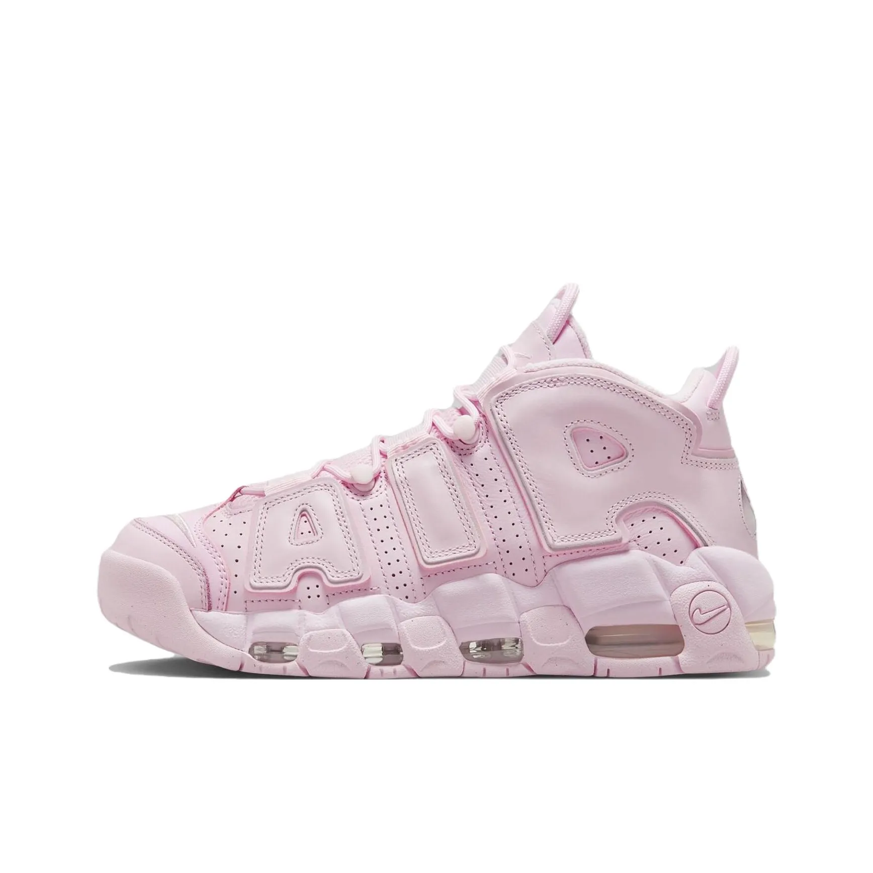 Nike Air More Uptempo High Топ Винтажные Баскетбольные Кроссовки Женские Розовые