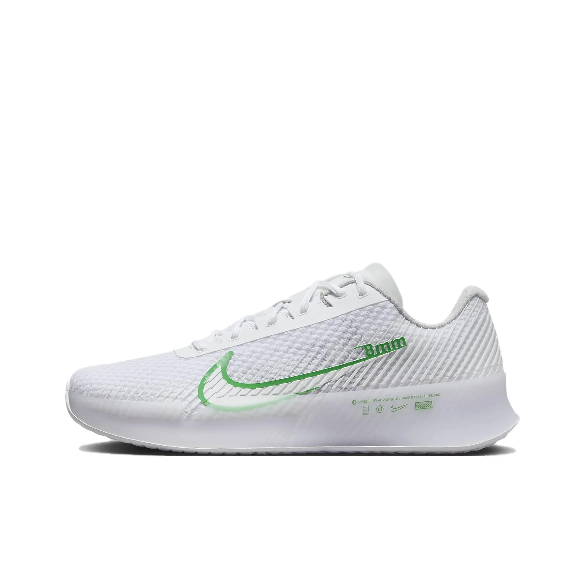 Nike Air ZOOM VAPOR 11 Устойчивые к истиранию Низкие Кроссовки для тенниса Мужские Белые