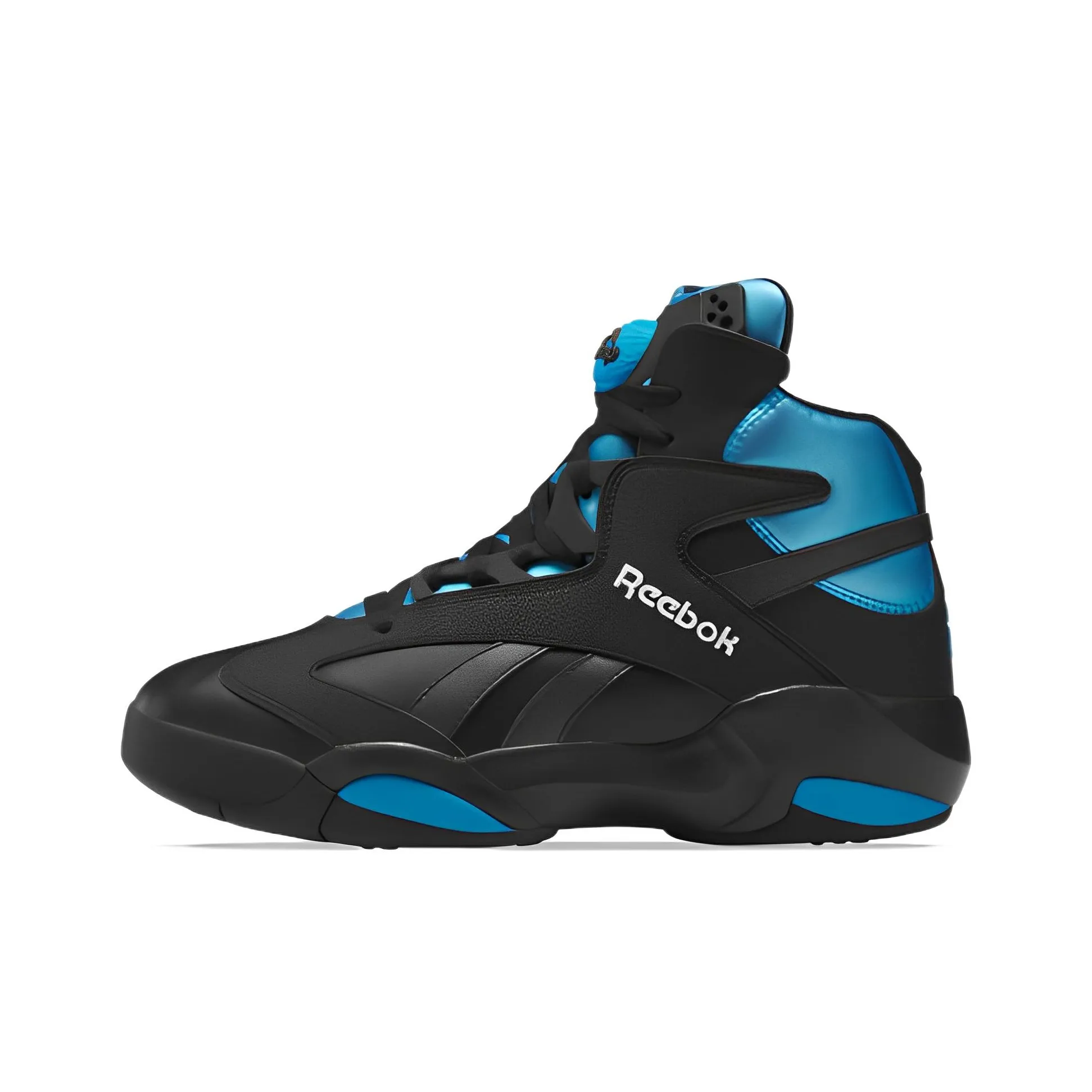 REEBOK Shaq Attaq OG 'Черный Лазурный' Высокие Кеды Винтажные Баскетбольные Кроссовки Черный Синий