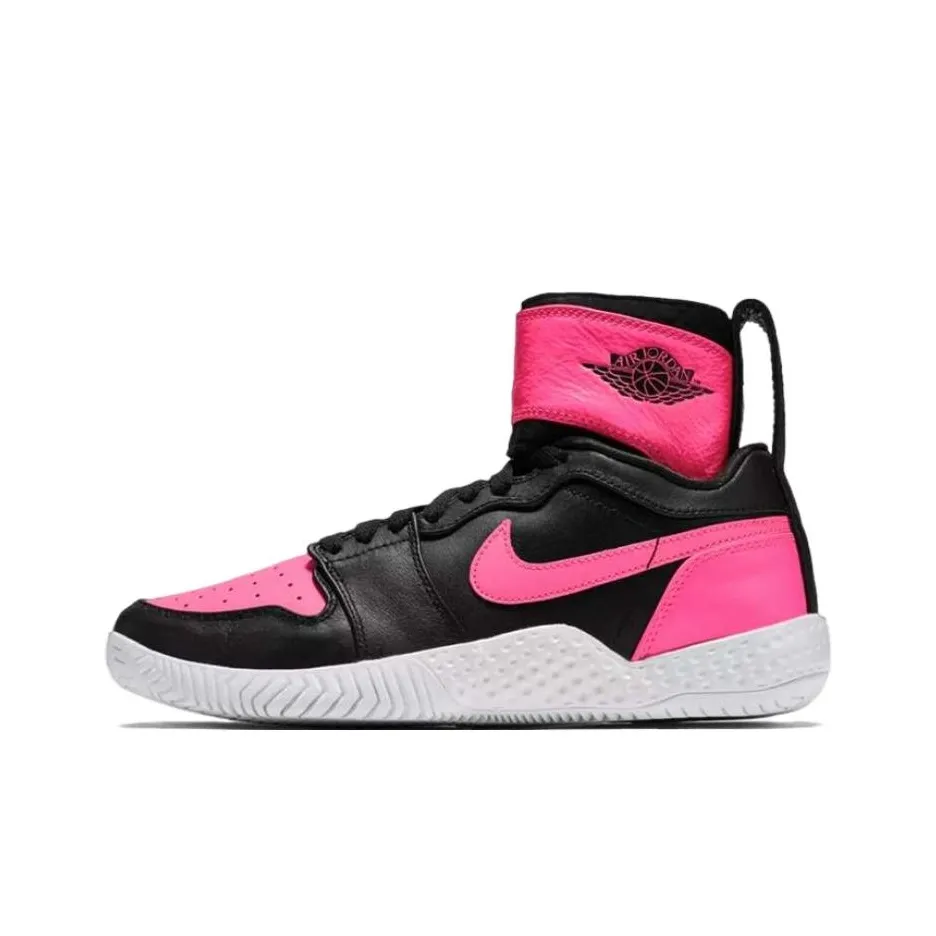 Nike Court Flare 1 Serena Williams Hyper Pink Модные Высокие Баскетбольные Кроссовки Женские Черные Розовые