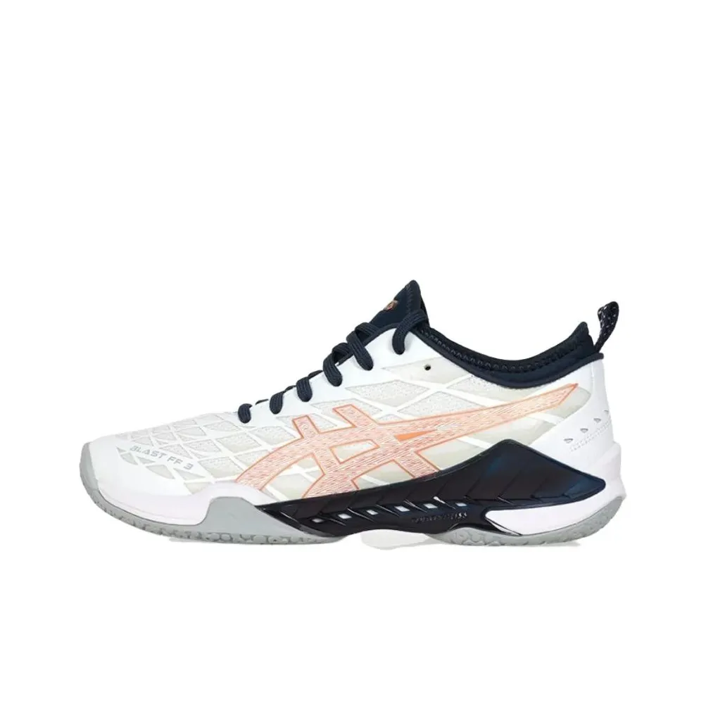 Asics Blast FF 3 Low Топ Бадминтонная Обувь Мужская Белая Оранжевая