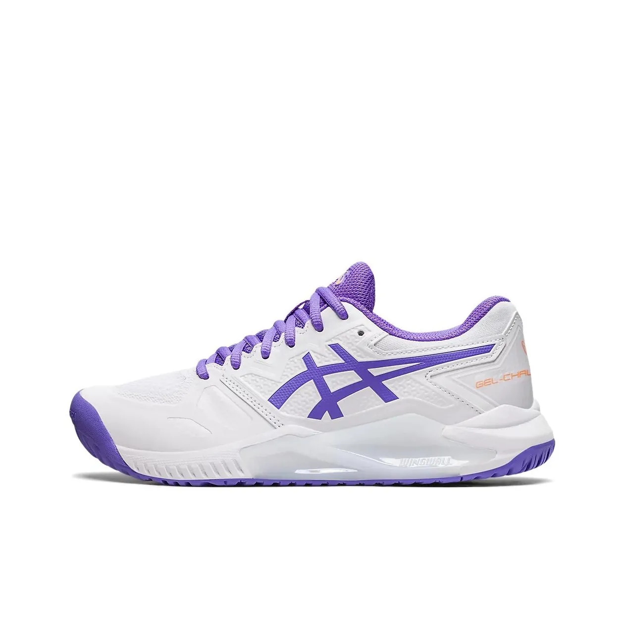 Asics Challenger 13 Gel Устойчивые к истиранию Низкие Кроссовки для тенниса Женские Белые Фиолетовые