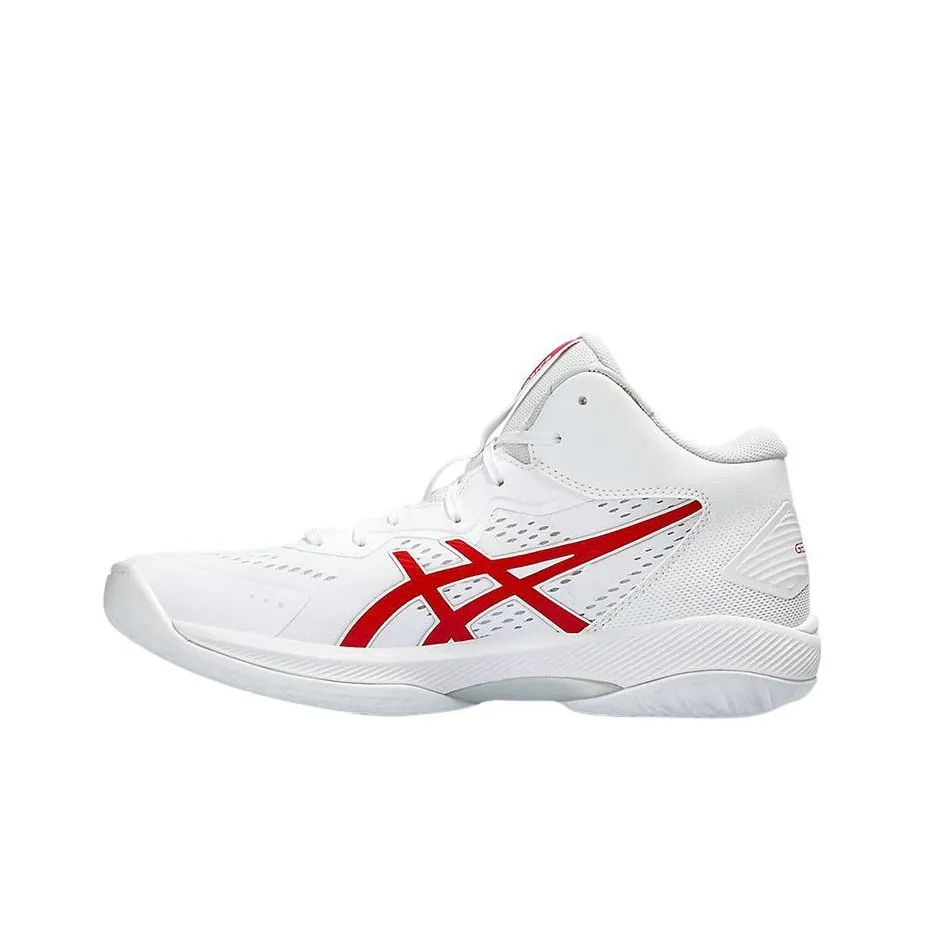 Asics Gel HOOP V15 Дышащие Высокие Баскетбольные Кроссовки Унисекс Белые Красные