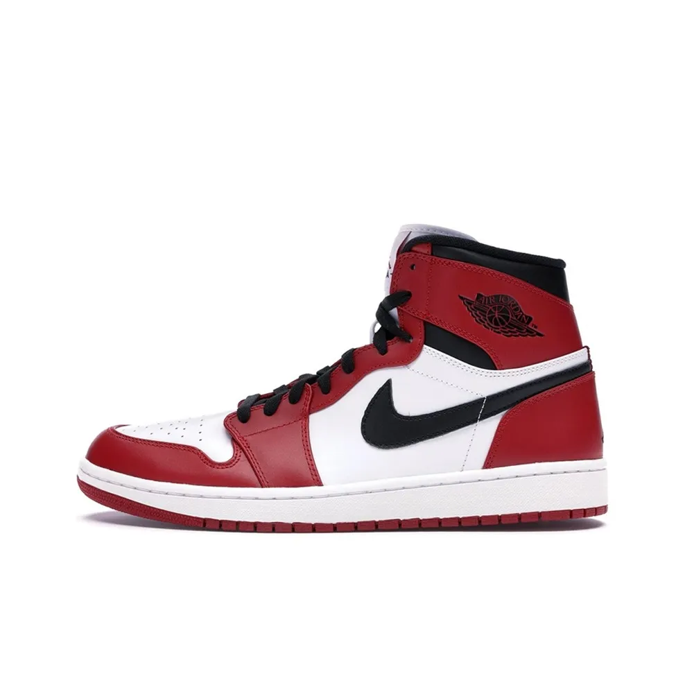 Jordan Air Jordan 1 Vintage Basketball Shoes Men High Top White/Red/Black