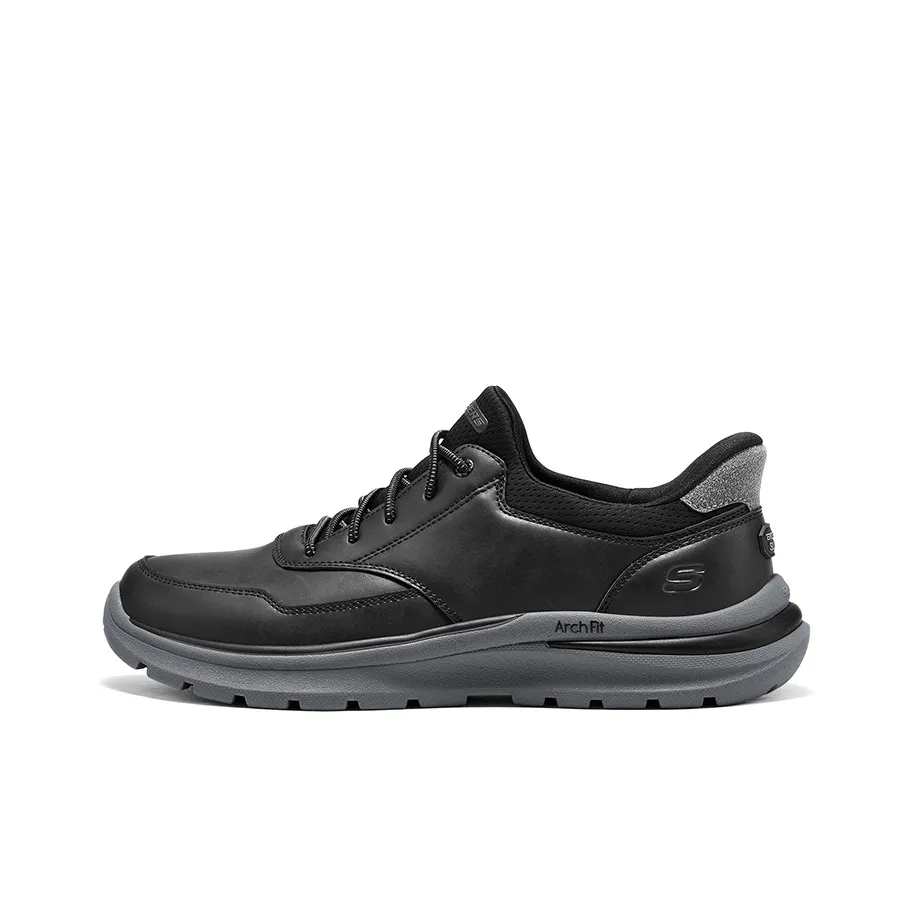 Skechers Синтетическая кожа текстиль Повседневная обувь Мужская Черная