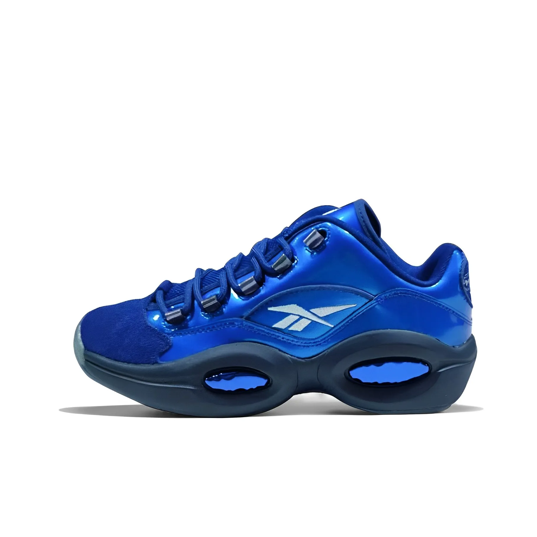 PANINI x REEBOK Question Low Топ Винтажные Баскетбольные Кроссовки Унисекс Синий