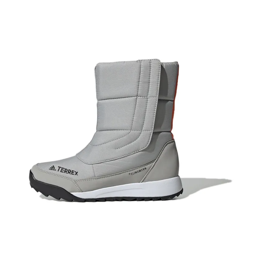 Adidas TERREX Choleah Boot Cw Теплоизоляционные Высокие Сноубутсы Женские Серебристо-Серые