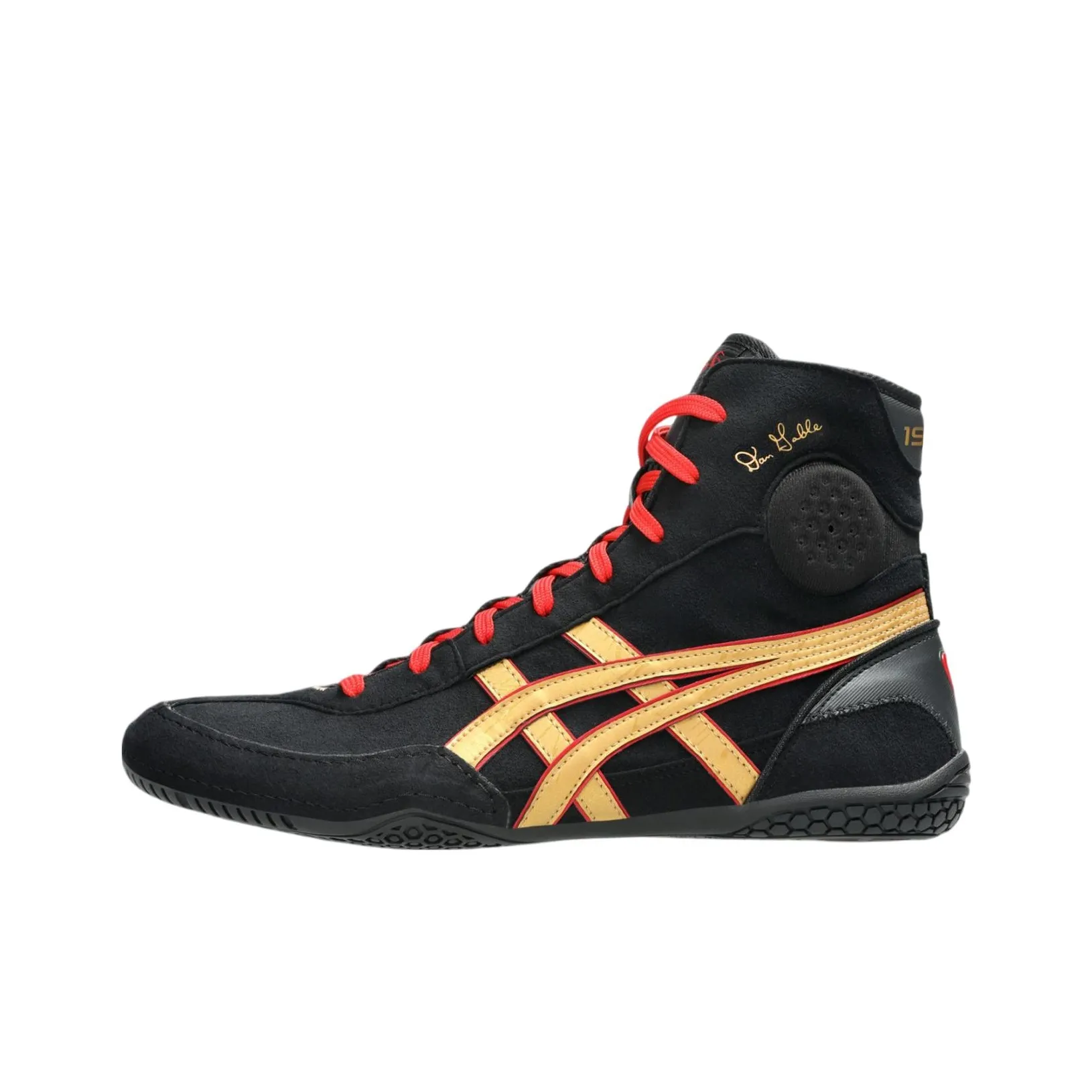 ASICS Износостойкие Высокие Кроссовки для тренировок Унисекс Черный Золото