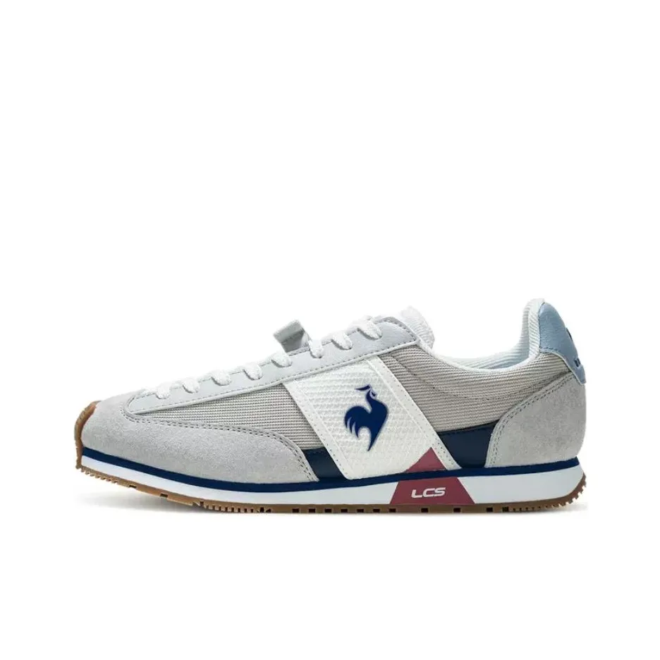 Le Coq Sportif Противоскользящие и Дышащие Низкие Кроссовки для Велосипеда Мужские Серый Белый