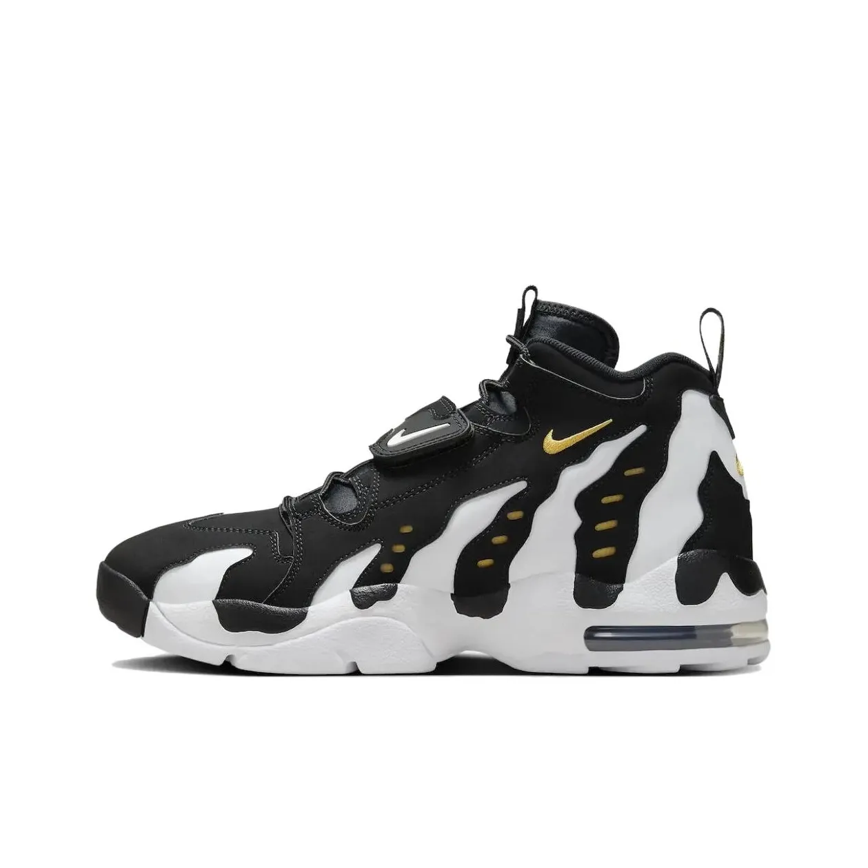 Nike Air Diamond Turf Basketball Shoes Men Mid Top White Black