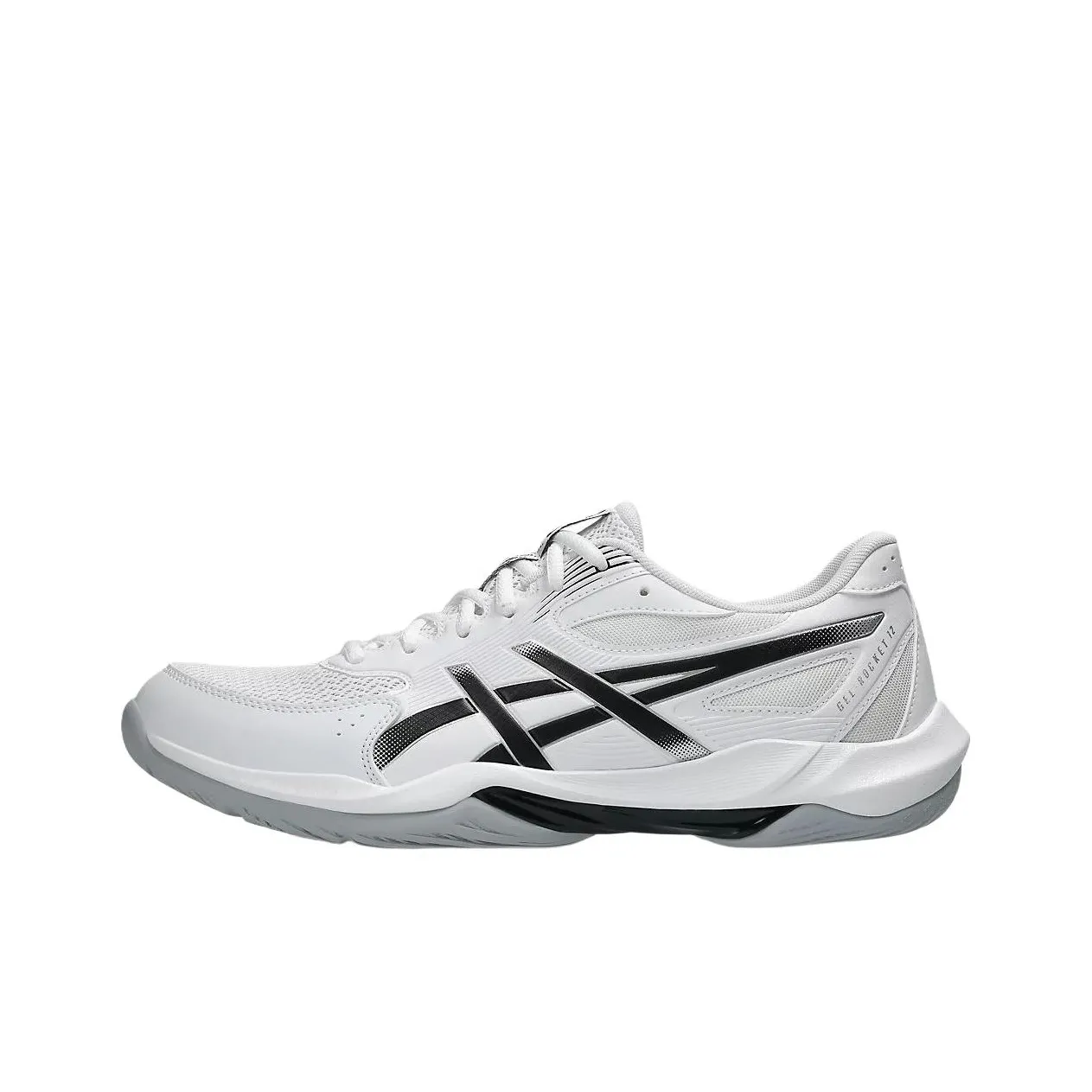 Asics Гель Ракета 12 Противоскользящие Устойчивые к истиранию Низкие Кроссовки для тренировок Мужские Белые Черные