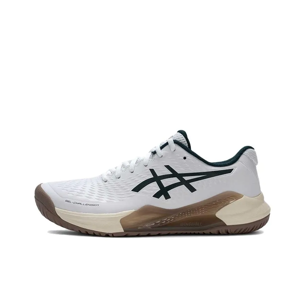 Asics Gel Challenger 14 Амортизация Дышащие Легкие Низкие Кроссовки для Тениса Мужские Белые Коричневые