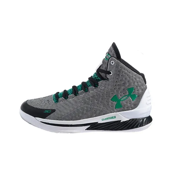 Under Armour Curry 1 Basketball Shoes Men High Top White/Black
