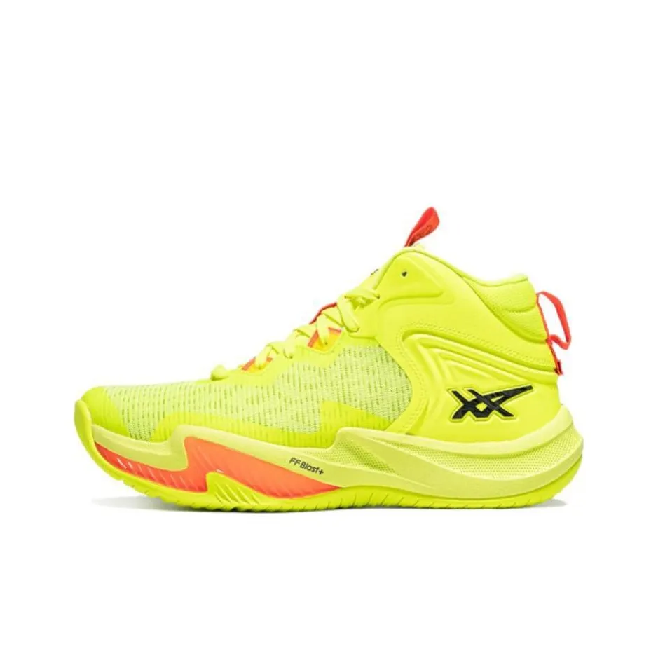 ASICS NOVA SURGE 3 MID Топ Баскетбольные кроссовки Мужские Желто-зеленые