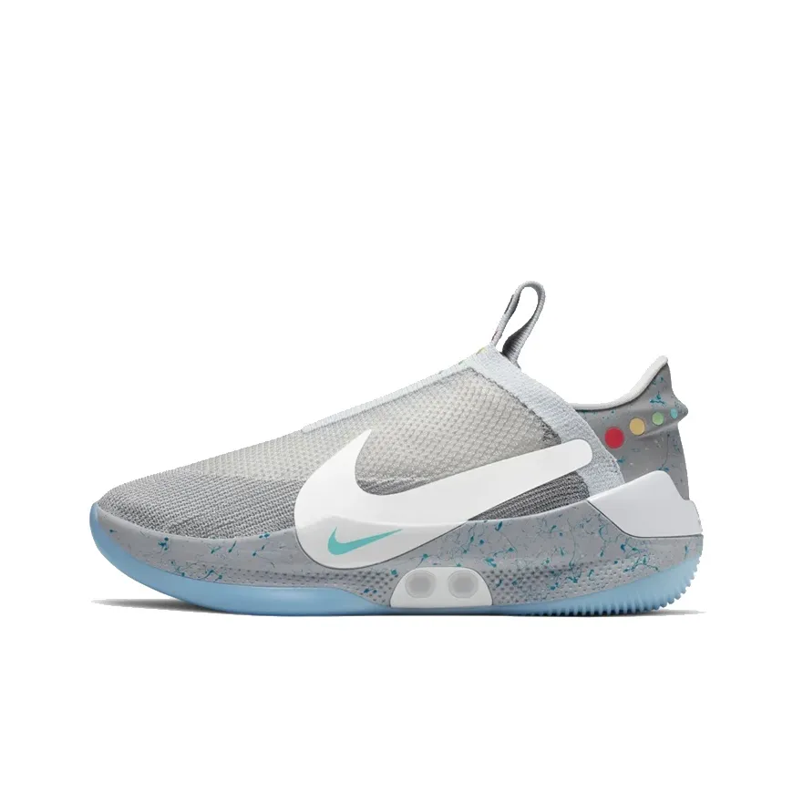 Nike Adapt BB MAG Wolf Gray Возвращение к Будущему Нескользящий Легкий Низкий Топ Баскетбольные Кроссовки Мужские