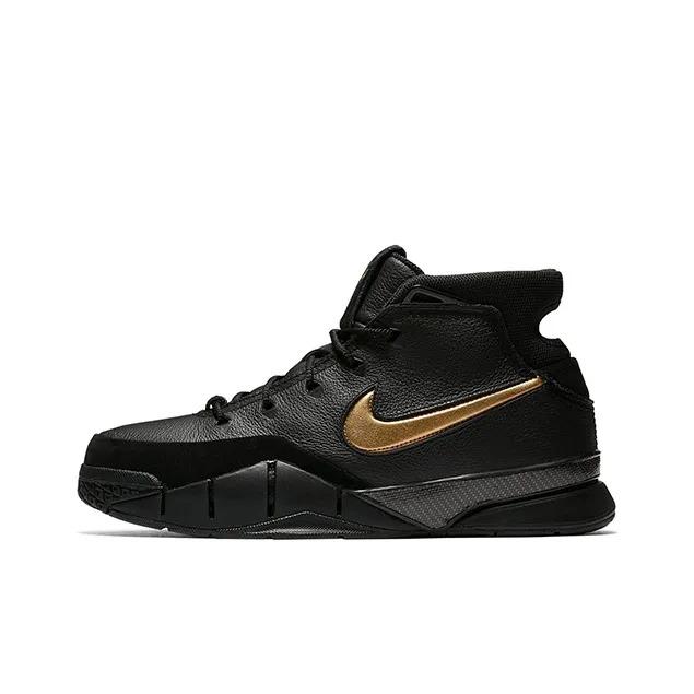 Nike Zoom Kobe 1 Vintage Basketball Shoes Men High Top Black/Gold