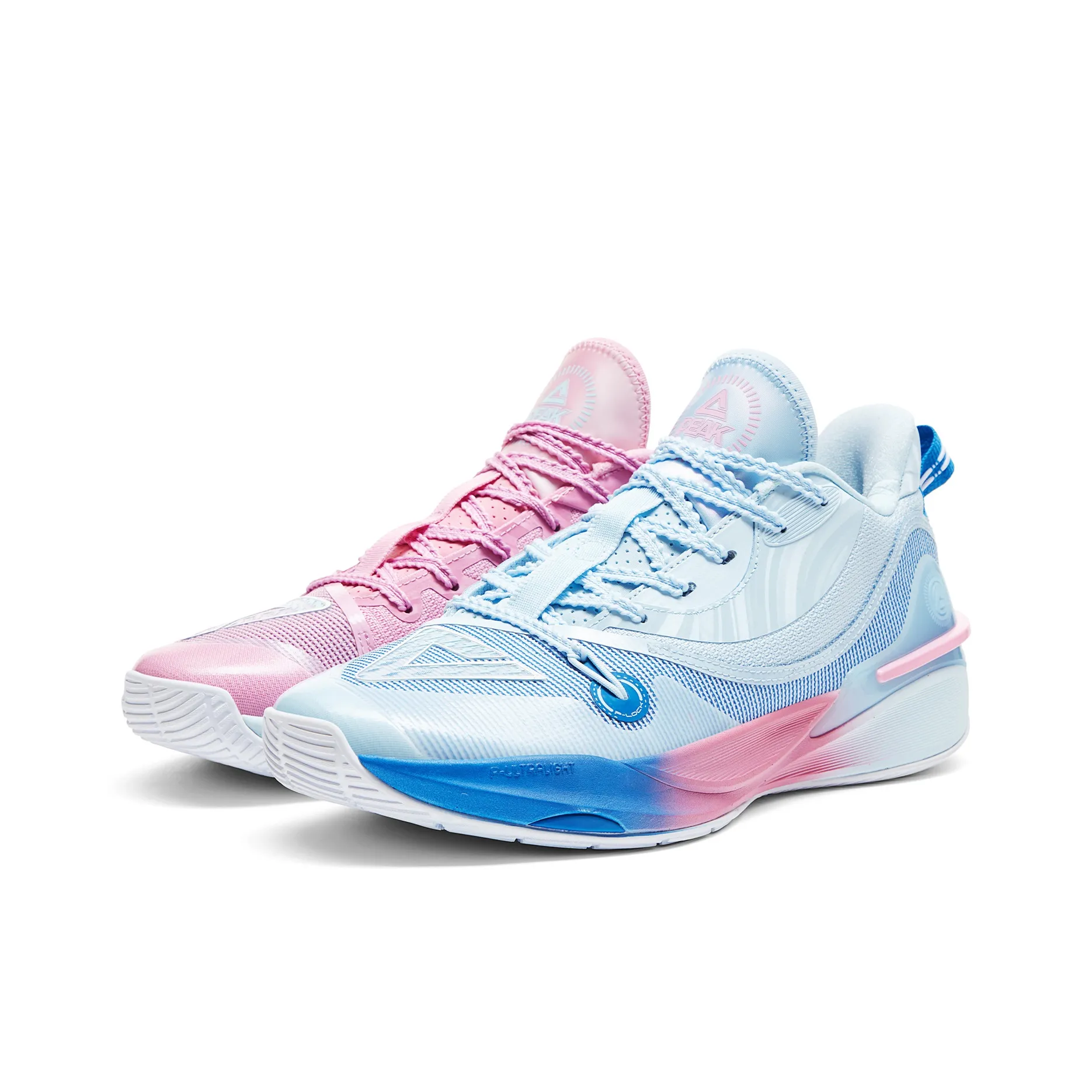 PEAK State Polar Dipper Basketball Shoes Men Low-Top White Pink Blue