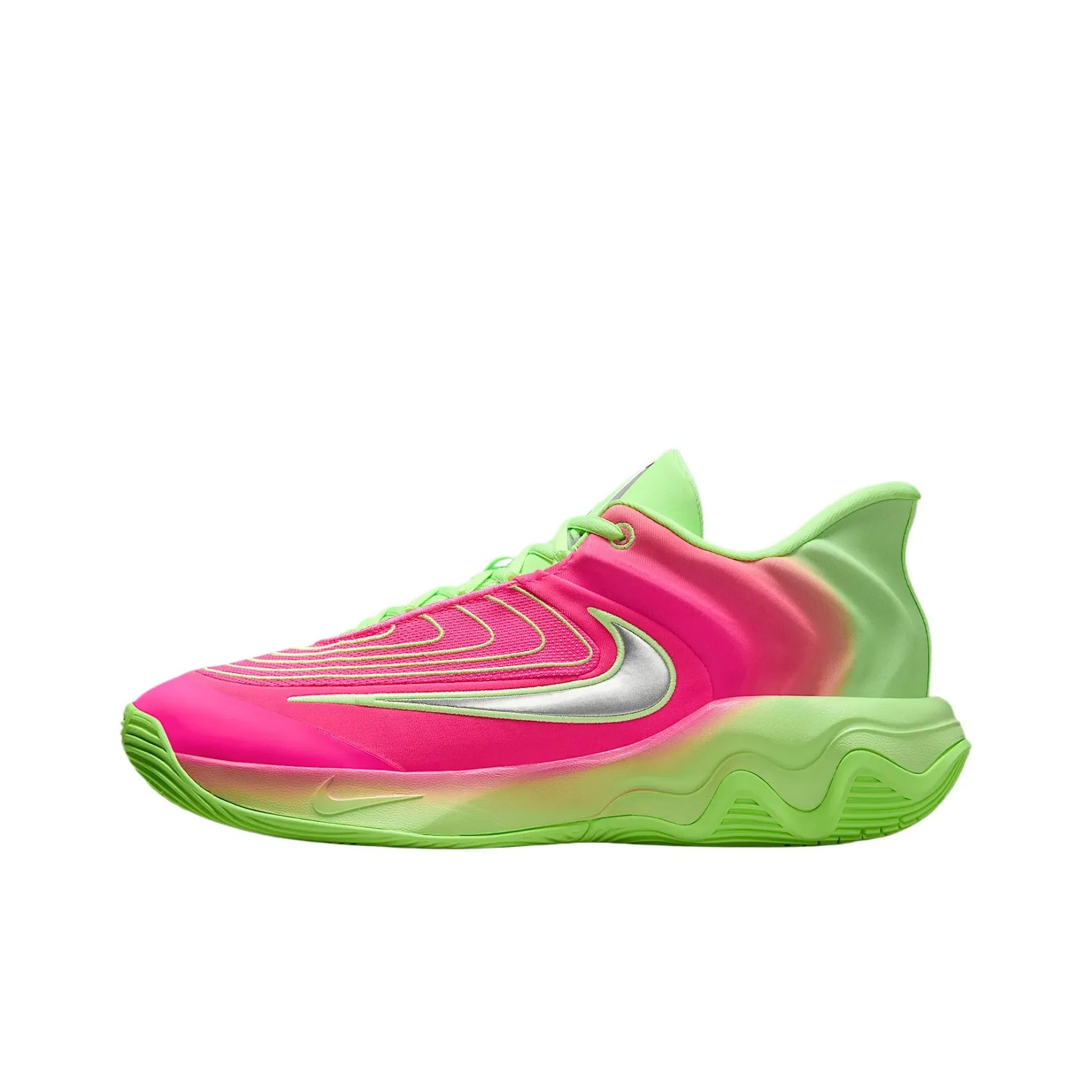 Nike Giannis Immortality 4 Low Топ Баскетбольные кроссовки Мужской Взрывной Зеленый Желтый