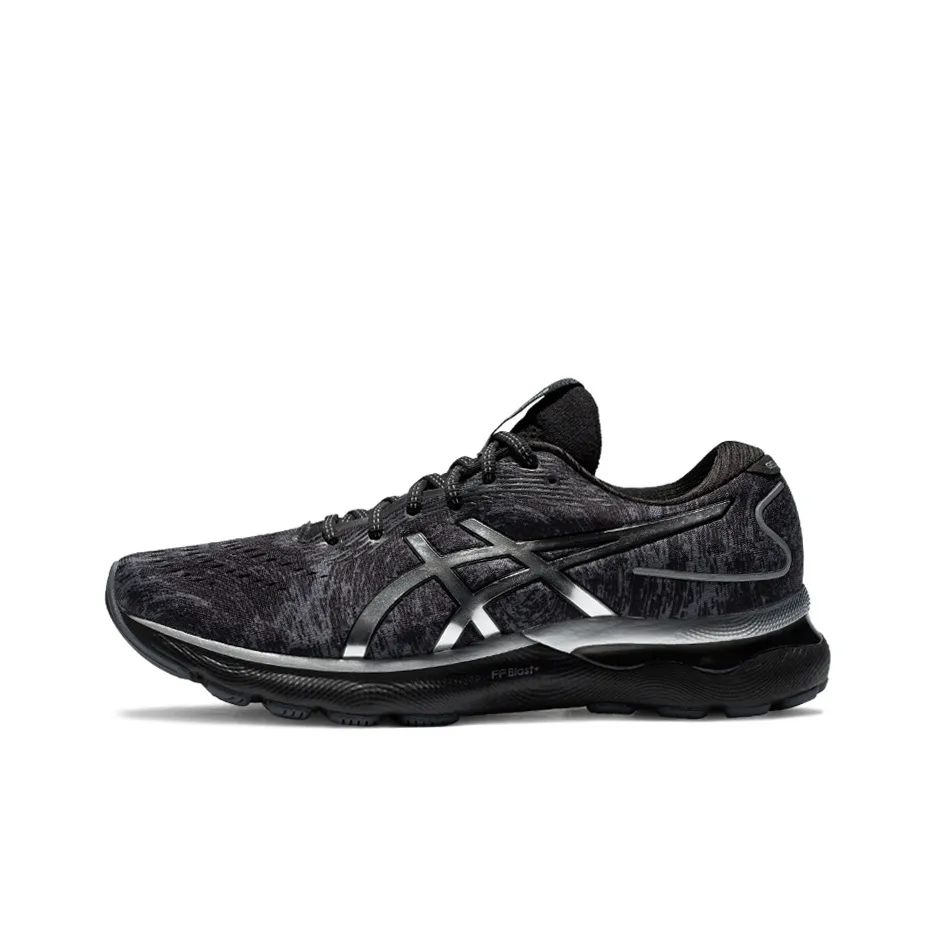 Asics Gel Nimbus 24 Outdoor Ткань Синтетическая Кожа Низкий Верх ТРЕНИРОВОЧНАЯ БЕЗУЧЕТНАЯ Обувь Мужская Черная Серый