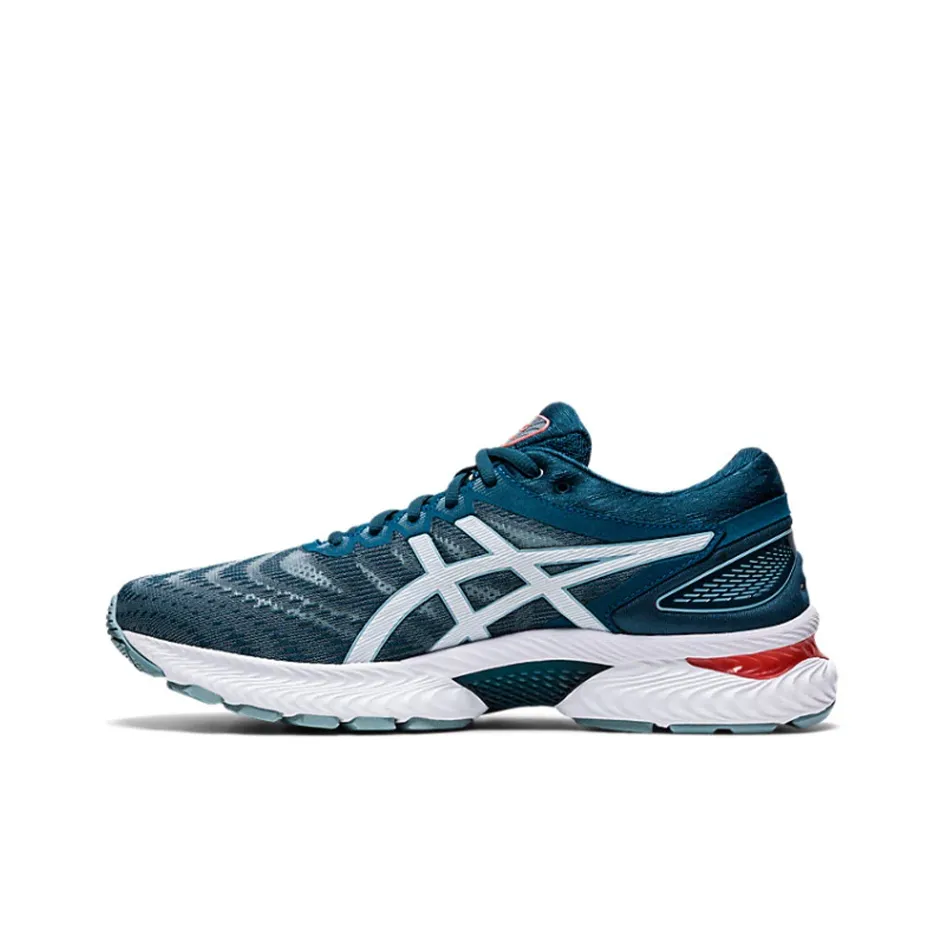 Asics Gel Nimbus 22 Low Top Беговые кроссовки Мужские Синие Белые