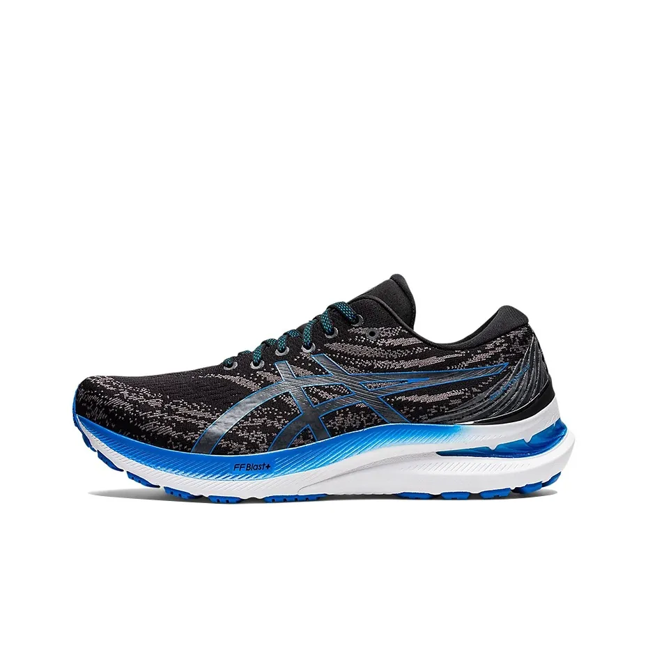 Asics Gel Kayano 29 Удобные устойчивые к истиранию дышащие низкие мужские беговые кроссовки графитовый черный и синий
