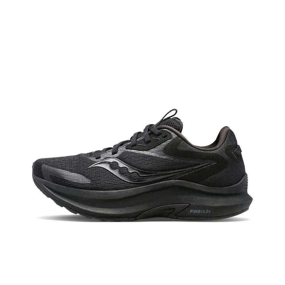 Saucony Axon 2 Амортизаторы Shock Absorbers Противоскользящие Устойчивые к истиранию Легкие Низкий Топ Беговые кроссовки Мужские Черные