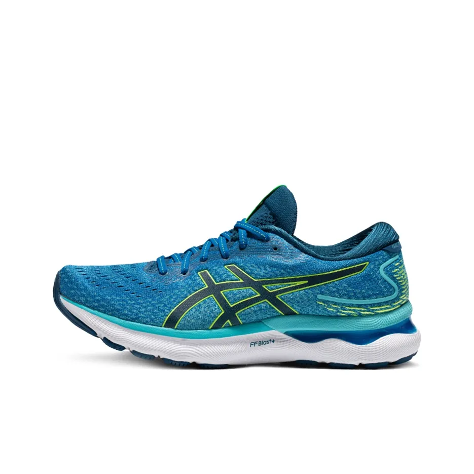 Asics Gel Nimbus 24 Low Топ Беговые кроссовки Мужские Синие Амортизация
