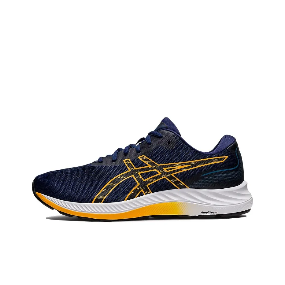 Asics Гель Excite 9 Комфортные Низкие Кроссовки для Бега Мужские Морской Синий Желтый