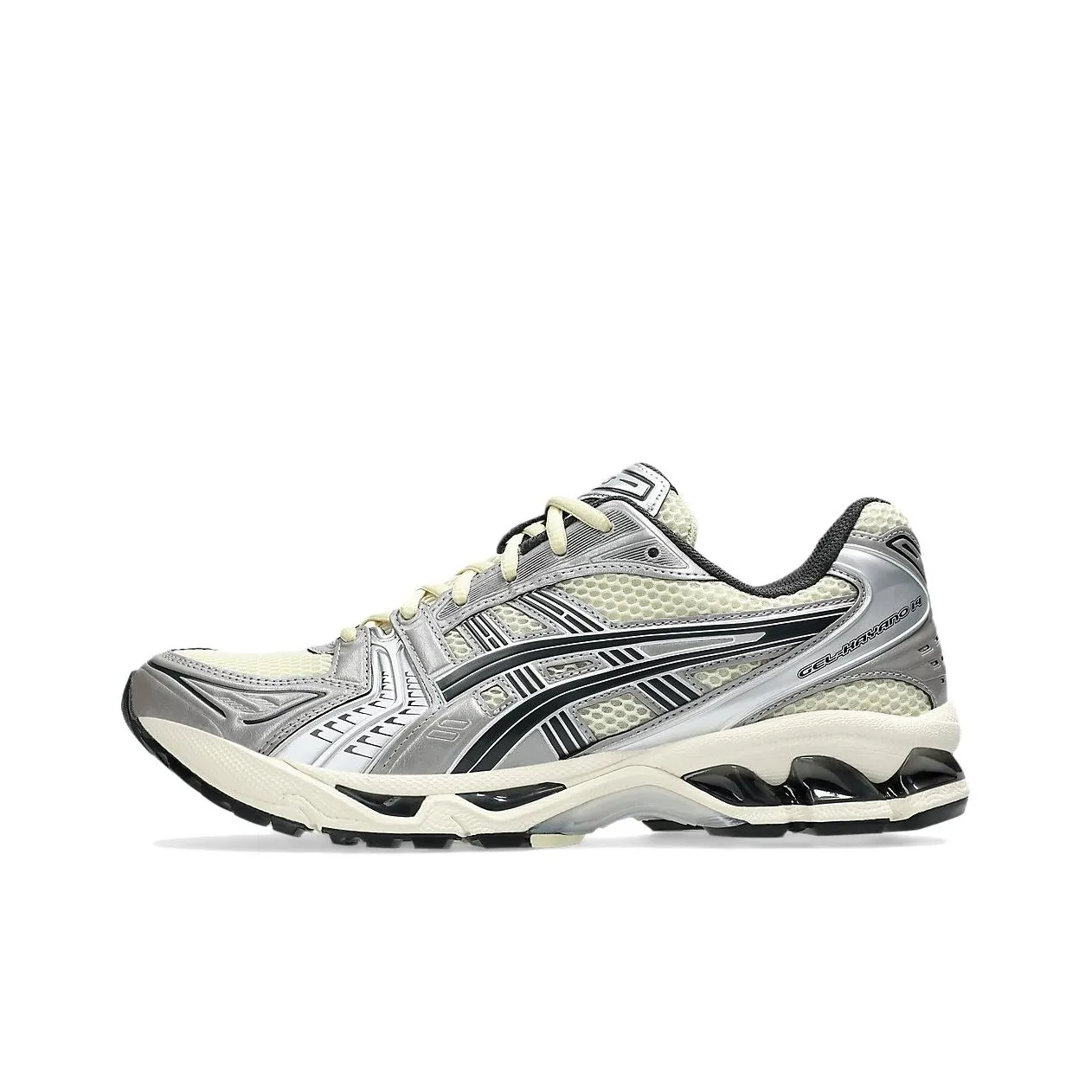 Asics Gel Kayano 14 Амортизация Устойчивость к истиранию Дышащие Низкие Кроссовки для бега Унисекс Серый Белый