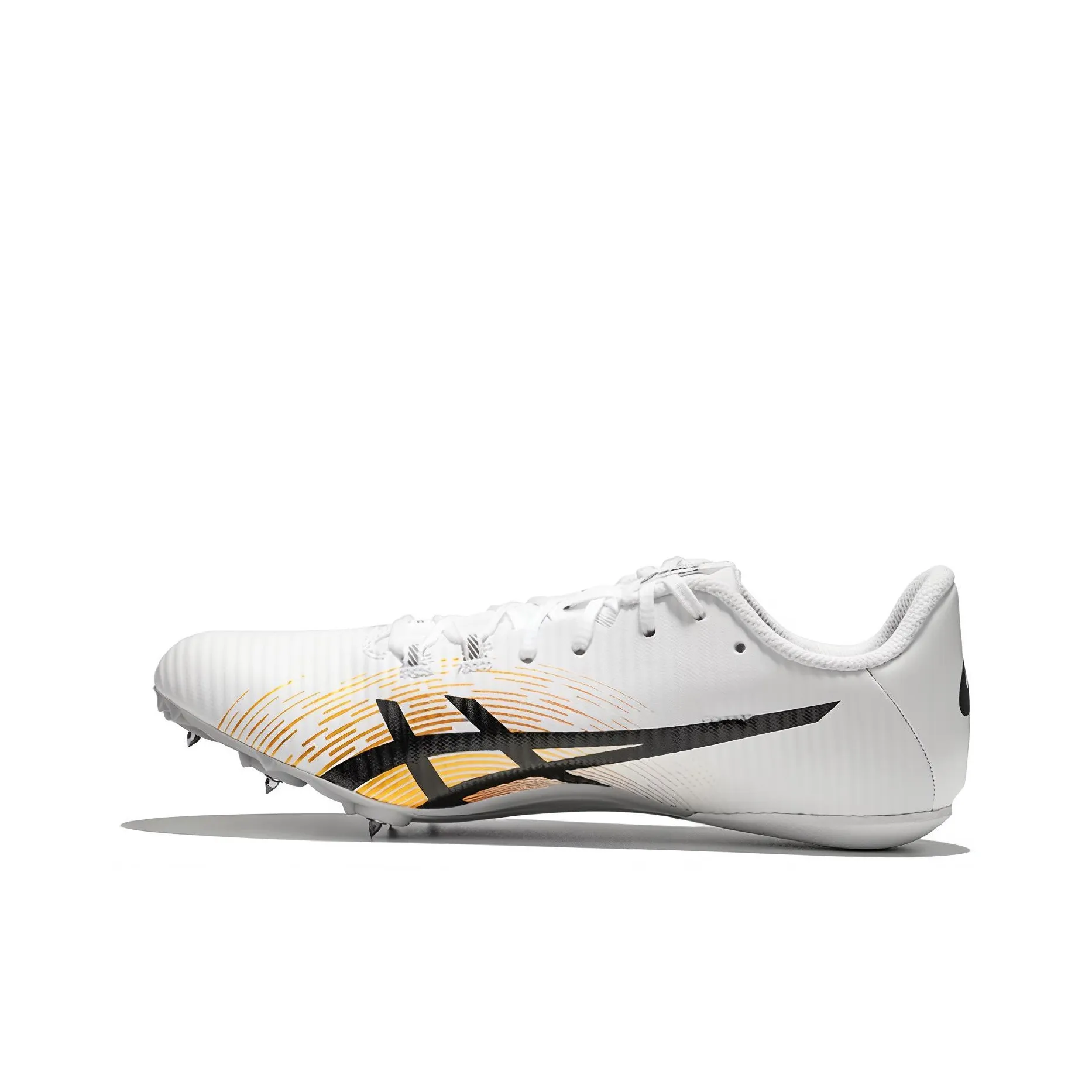 Asics Hyper Sprint 8 Износостойкие Дышащие Низкие Беговые кроссовки Унисекс Белый Черный