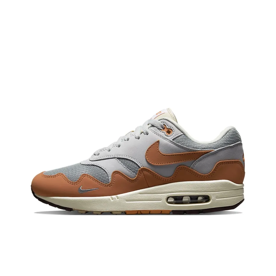 Nike Air Max 1 Running Shoes Unisex Low Top Gray/Brown
